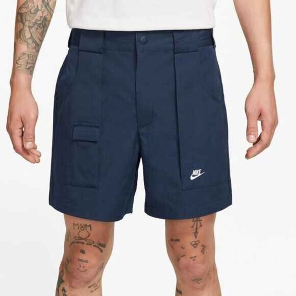 Nike NSW Men Sportswear Reissue Woven Shorts (midnight navy / sail) - Picture 1 of 16